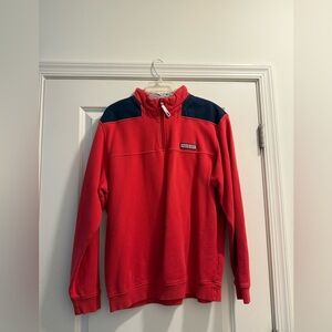Red and Navy Vineyard Vines Quarter-Zip